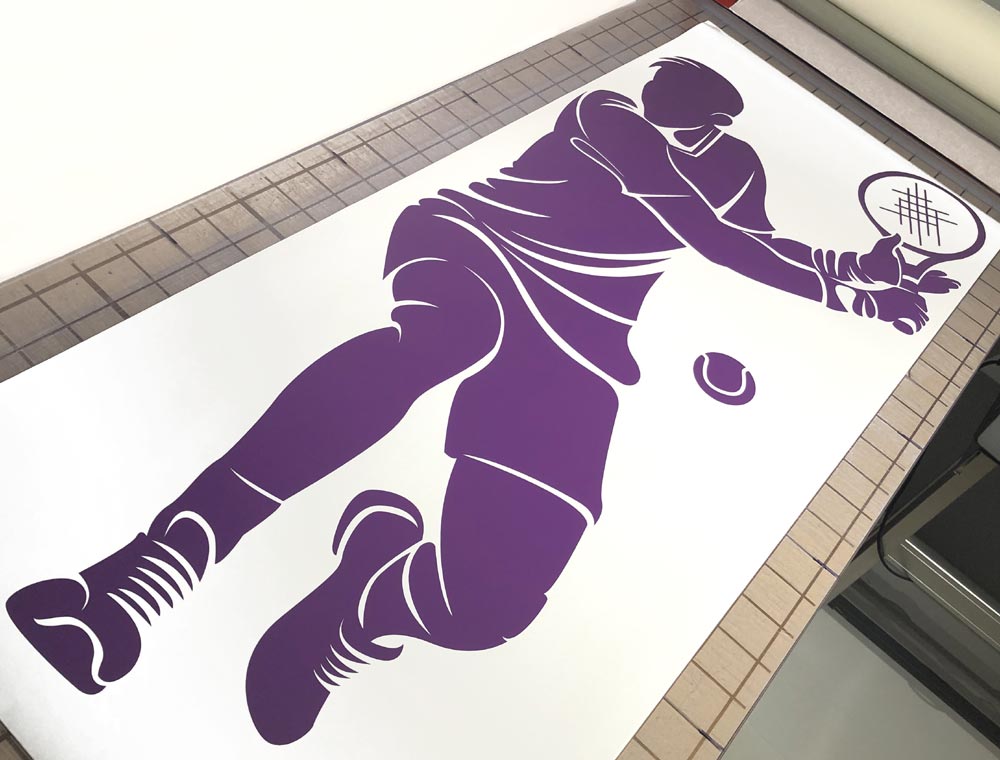 Tennis Player Silhouette Wall Sticker - Tennis Wall Art Decor