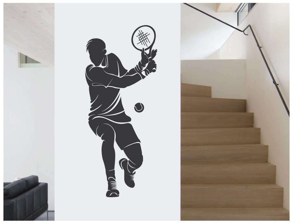 Tennis Player Silhouette Wall Sticker - Tennis Wall Art Decor