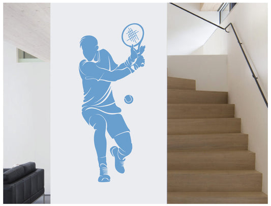 Tennis Player Silhouette Wall Sticker - Tennis Wall Art Decor