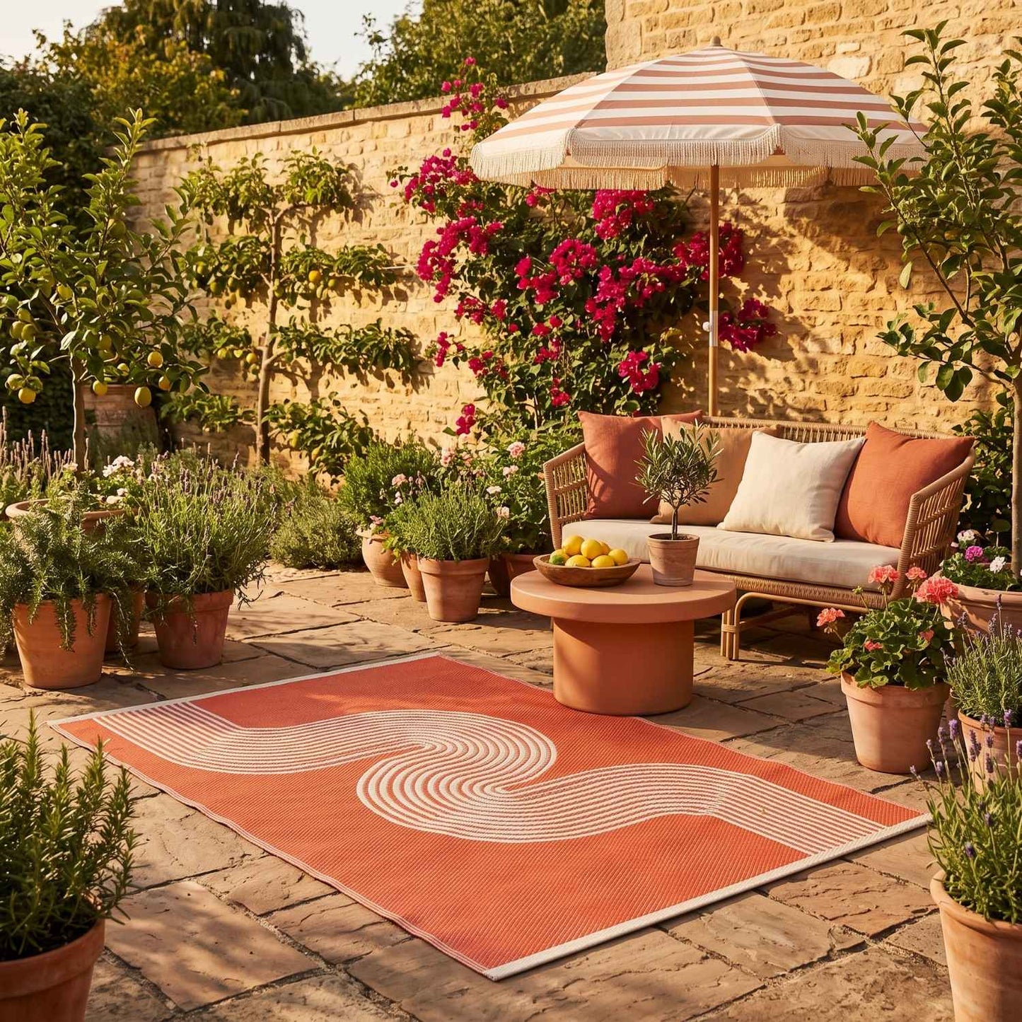 Urban Outdoor Rug Terra & Beige | 1010