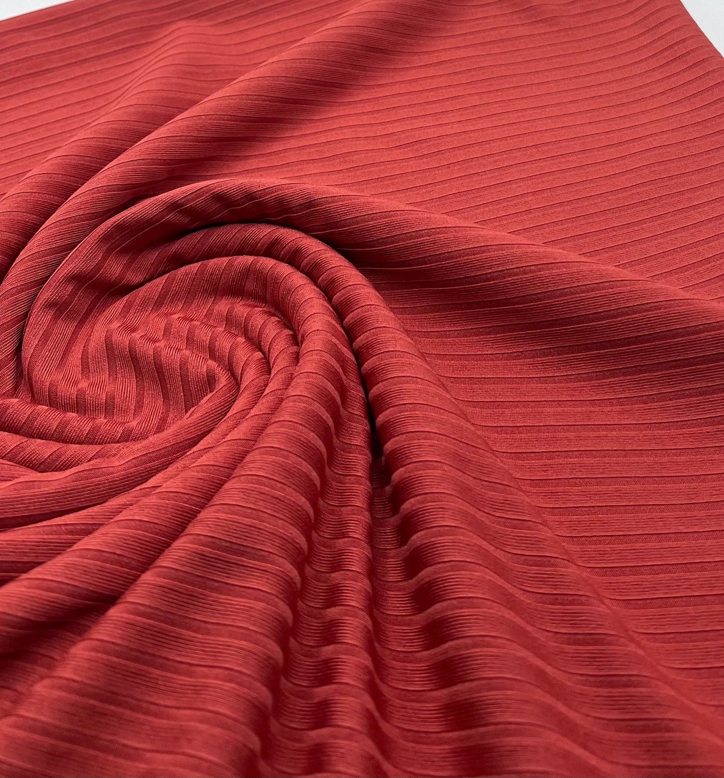 Terracotta 8x4 Wide Rib Stretch Fabric