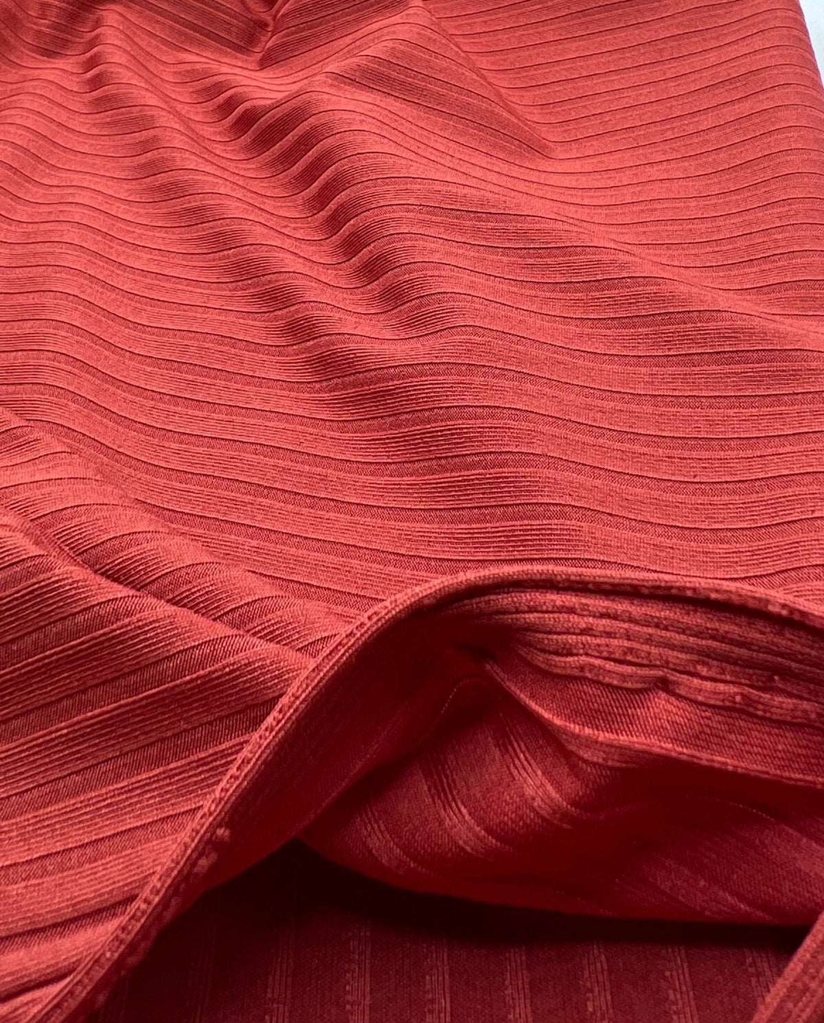 Terracotta 8x4 Wide Rib Stretch Fabric