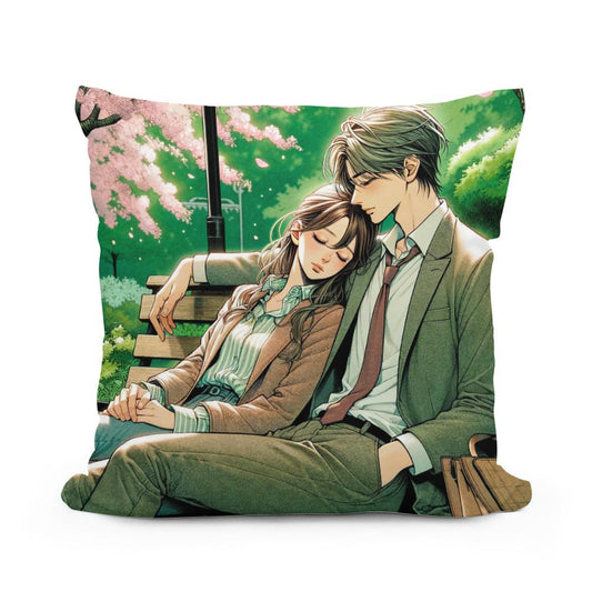 Cherry Blossom Embrace Cotton Cushion