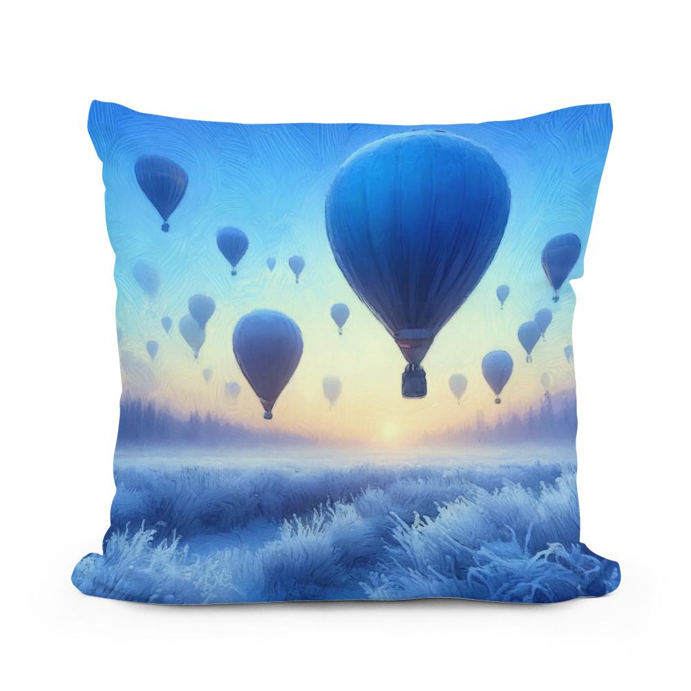 Frostbound Ascendancy Cotton Cushion