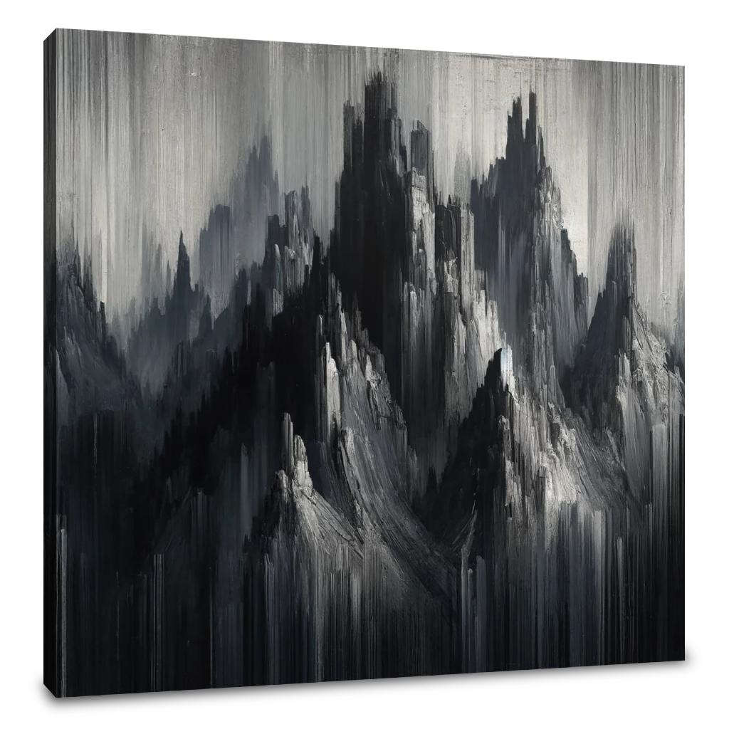 Mystic Peaks Abstract Canvas