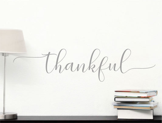 Thankful Wall Art Sticker – Inspirational Vinyl Wall Quote