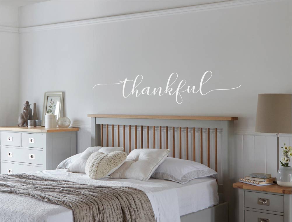 Thankful Wall Art Sticker – Inspirational Vinyl Wall Quote
