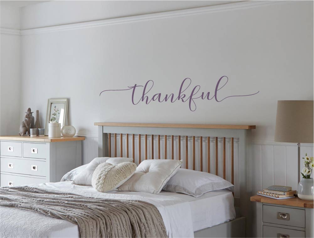 Thankful Wall Art Sticker – Inspirational Vinyl Wall Quote