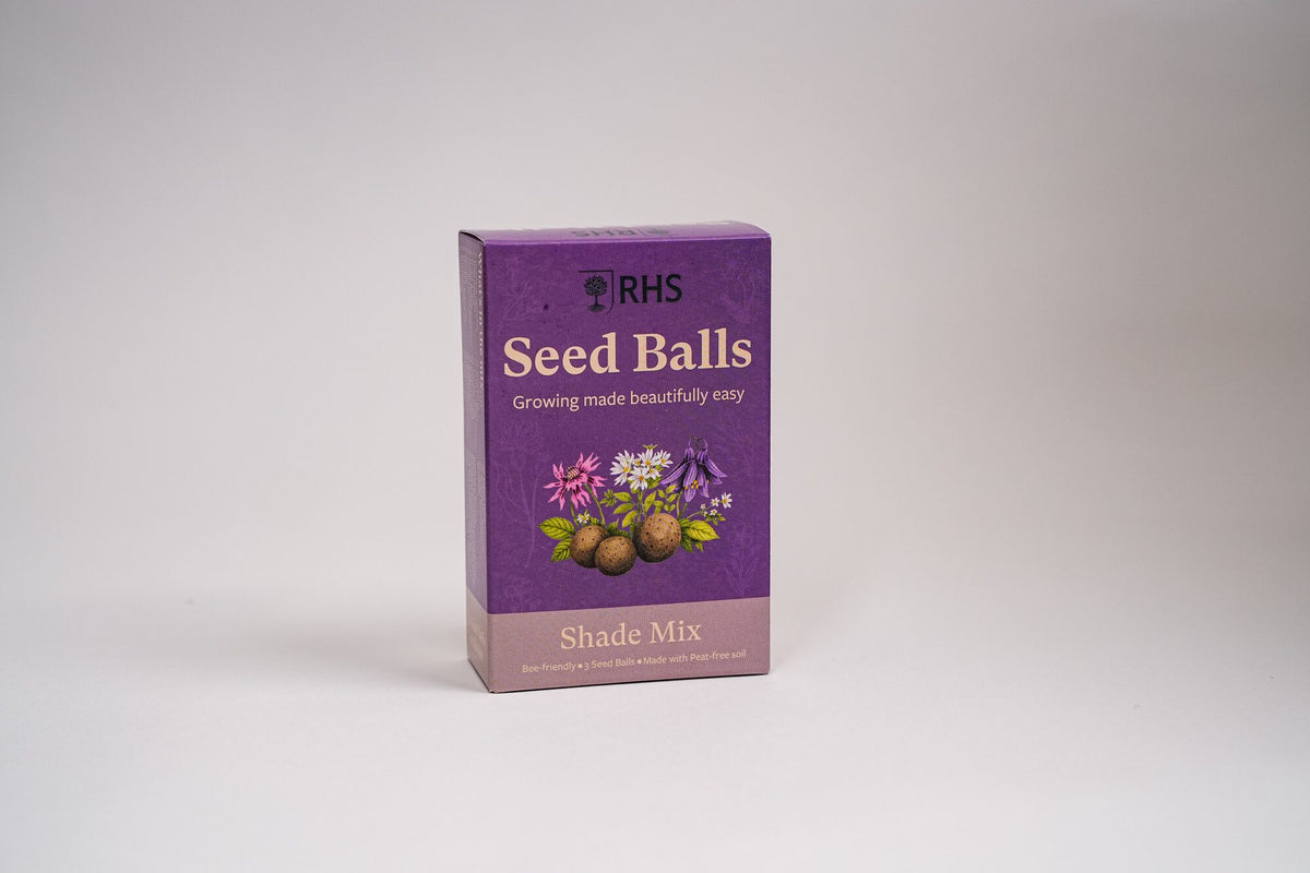 RHS & Willsow Seed Balls Shade Mix box front