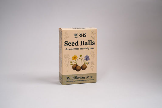 RHS & Willsow Seed Balls Wildflower Mix box front