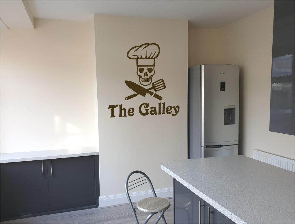The Galley Skull Chef Kitchen Wall Sticker