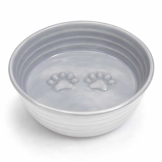 The Poppy Collection Dog Bowl - Grey