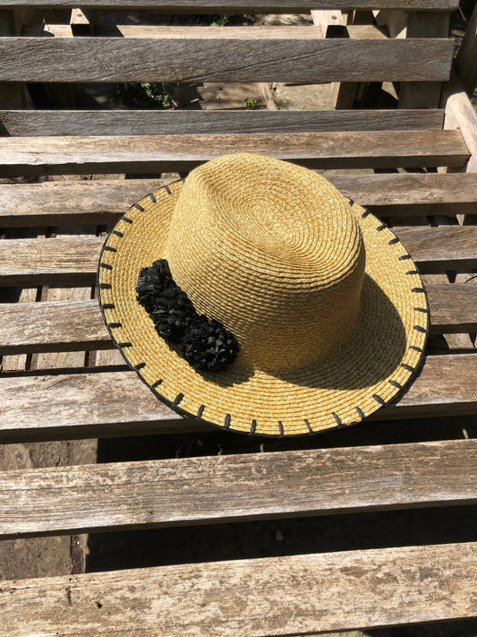 Louche Kia Straw Trilby Hat
