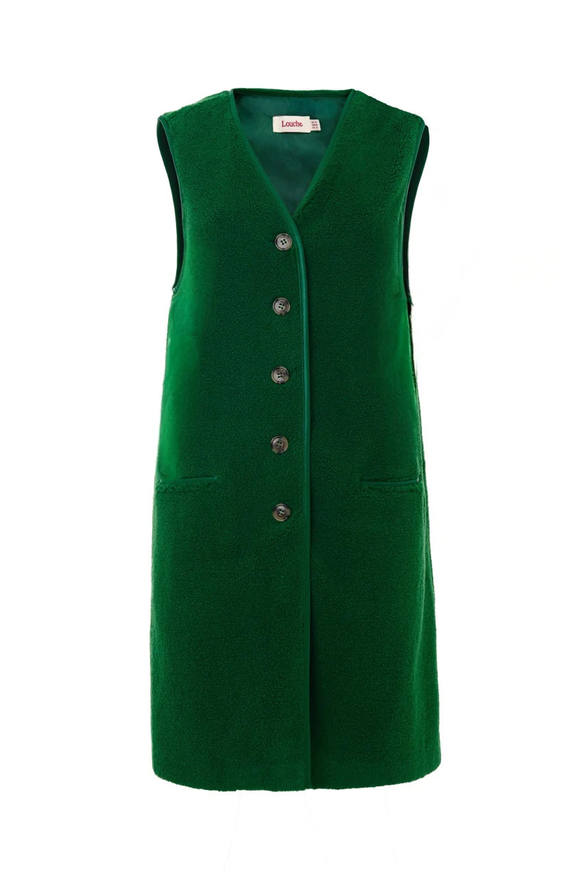Cathel Borg Longline Gilet - Green