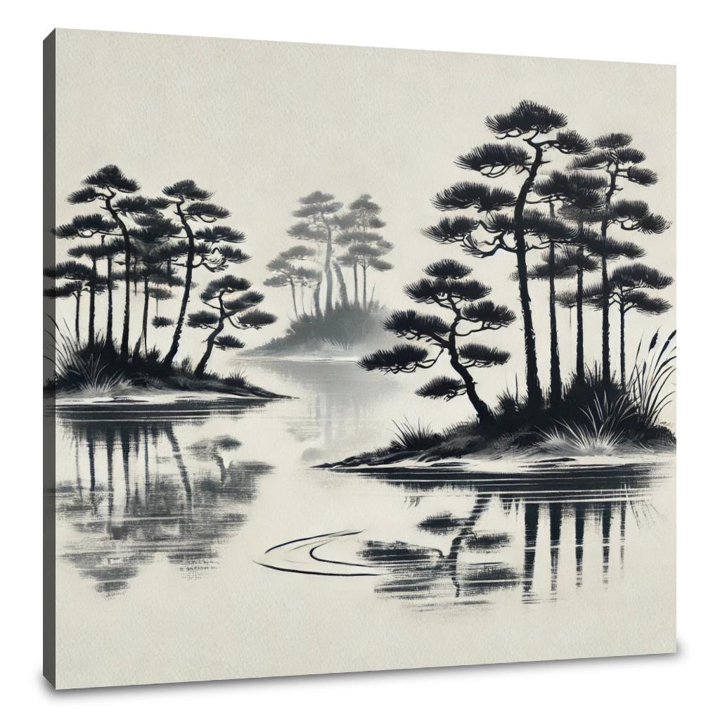 Sumi-e Tranquility Canvas