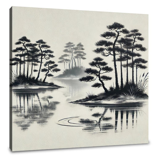 Sumi-e Tranquility Canvas