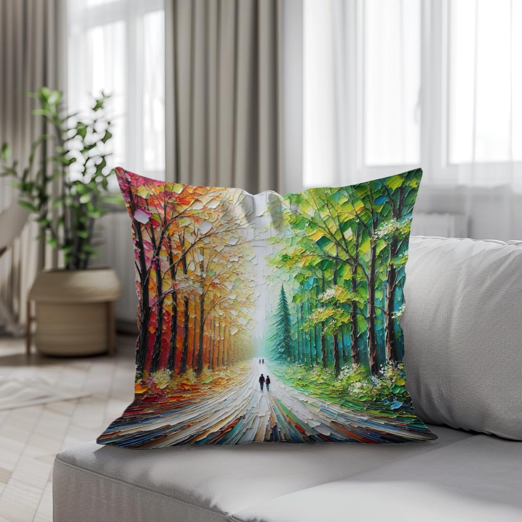 Seasons Pathway Cotton Cushion