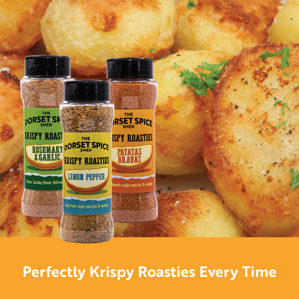 Krispie Roasties Roast Potato Seasoning Gift Pack for Roastie Lovers - Three fantastic flavours