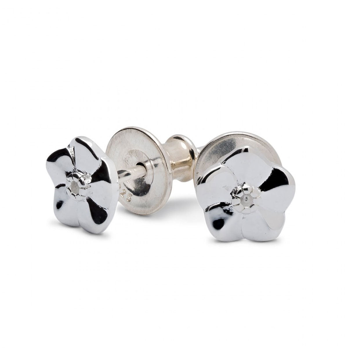 Forget-Me-Not Tiny Silver Stud Earrings