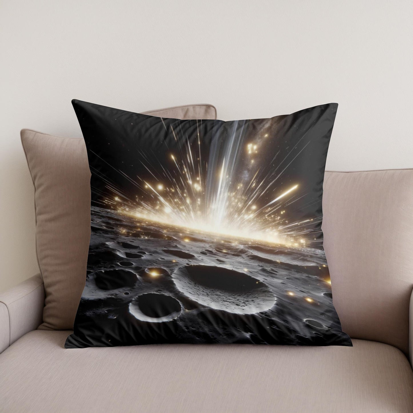 Mercury's Meteor Shower Spectacle Cotton Cushion