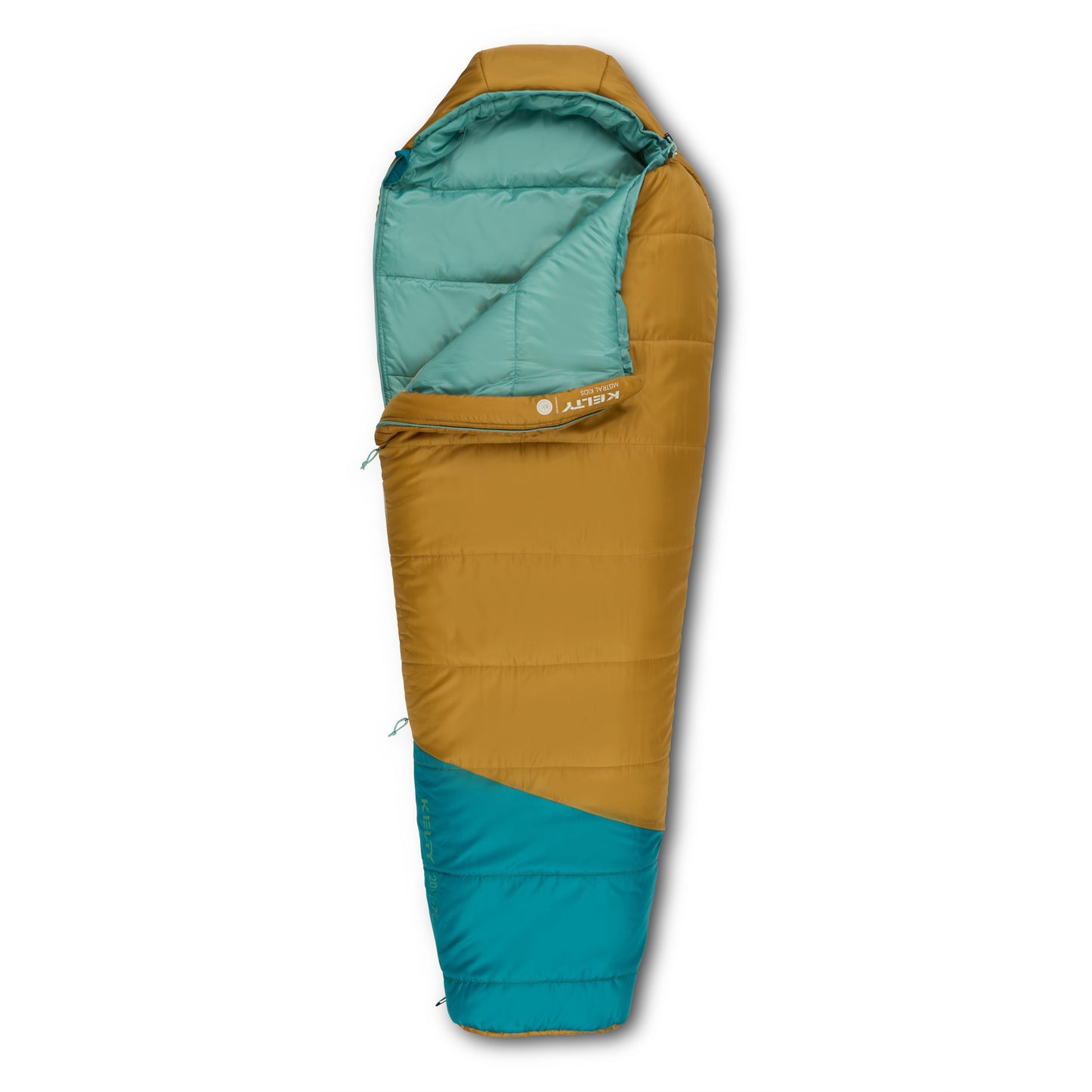 Kelty Kids' Mistral 20°F (-7°C) Synthetic Sleeping Bag - One Size - Woodthrush/Deep Lake/Malachite