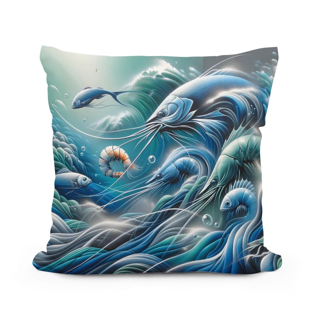 Whispering Waves Cotton Cushion