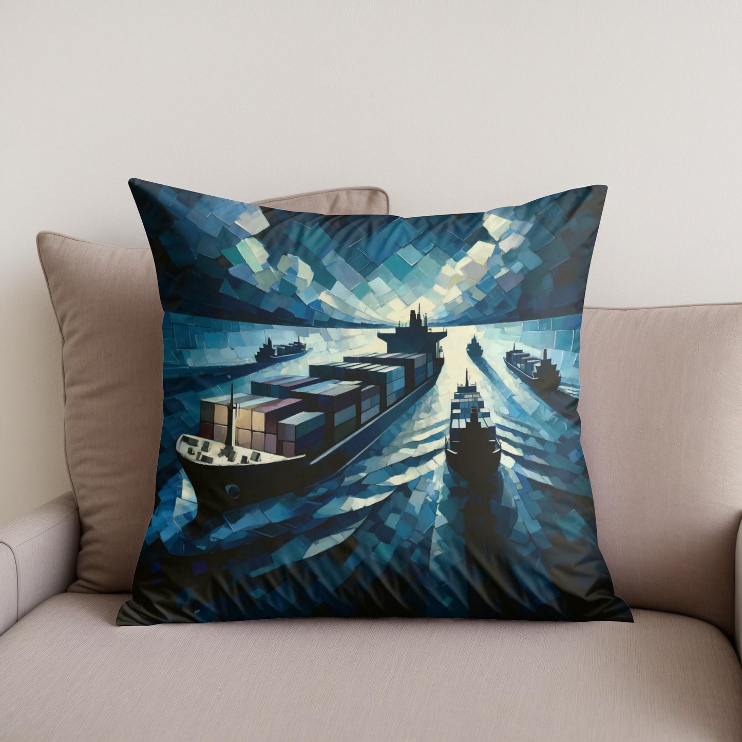 Nocturnal Voyages Cotton Cushion