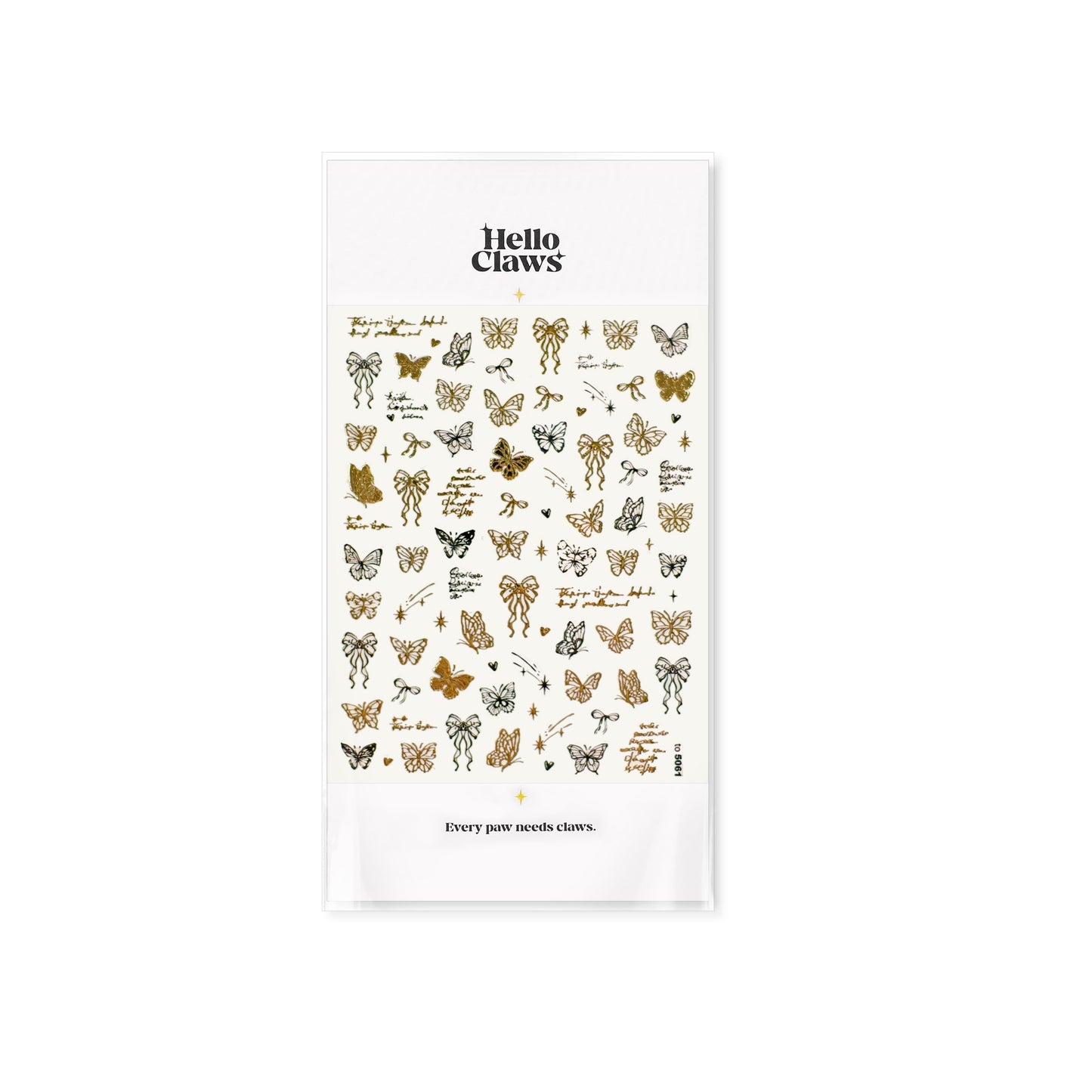 Hello Claws | Butterfly And Bowknot Hot Stamping Nail Deco Sticker