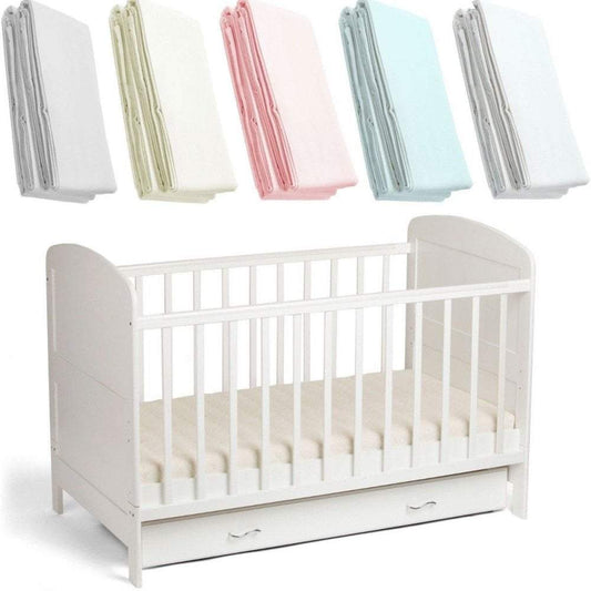 Toddler / Junior Fitted Sheet 100% Cotton 140x70cm - Pack Of 4