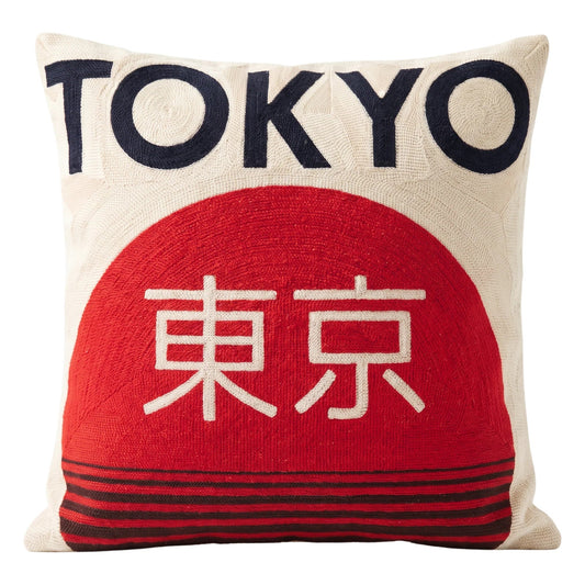 Tokyo Japan Needlepoint Pillow