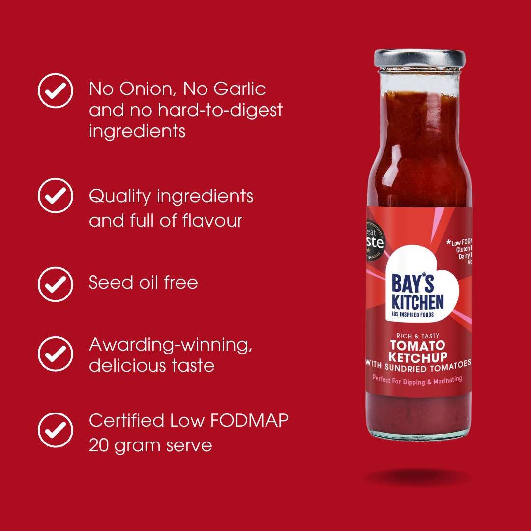 Tomato Ketchup with Sundried Tomatoes 270g – Low FODMAP & Vegan