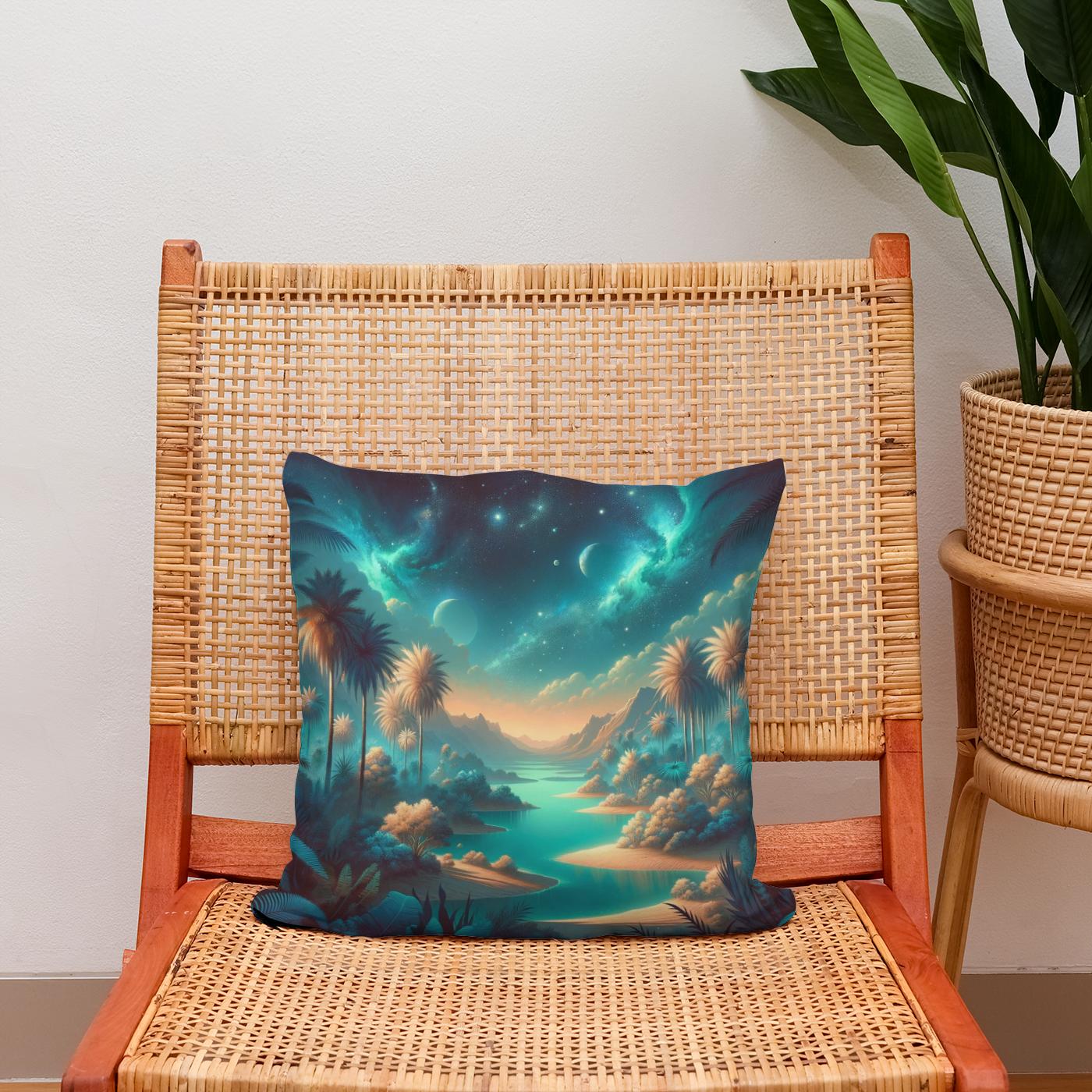 Celestial Oasis Cotton Cushion