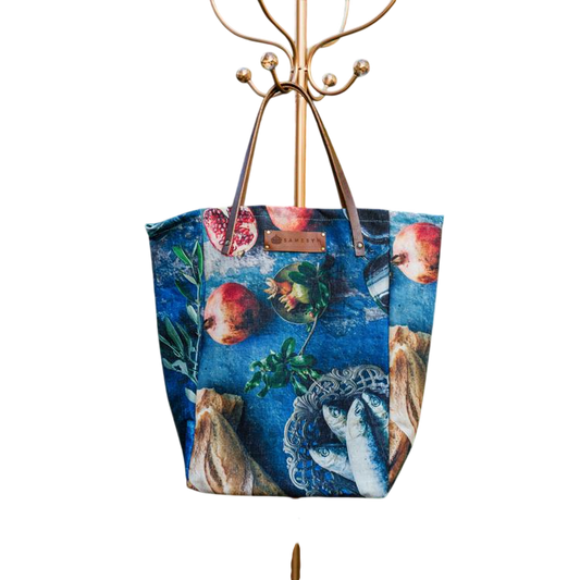Shopper Tote - Fish & Pomegranate