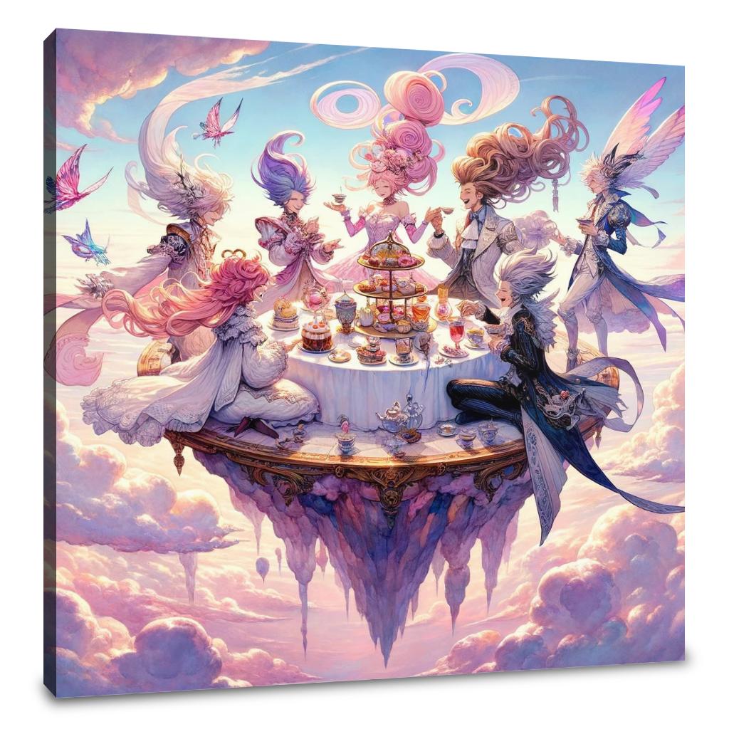 Sky High Tea Party Canvas