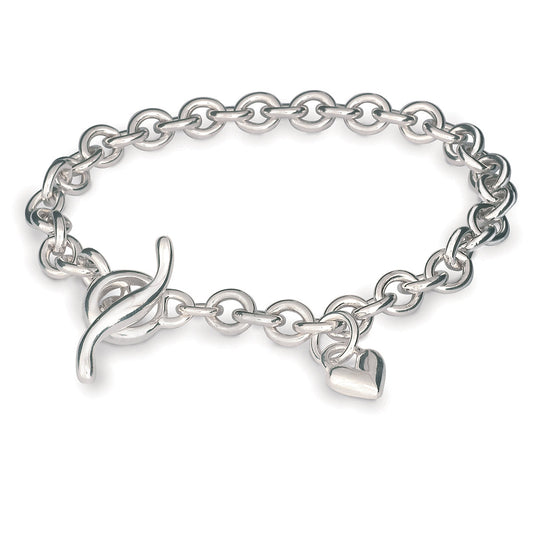 Heart Trace Chain Charm Bracelet