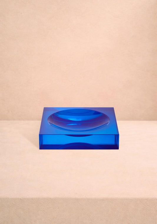 Chelsea Cobalt Glass Trinket Tray - Blue