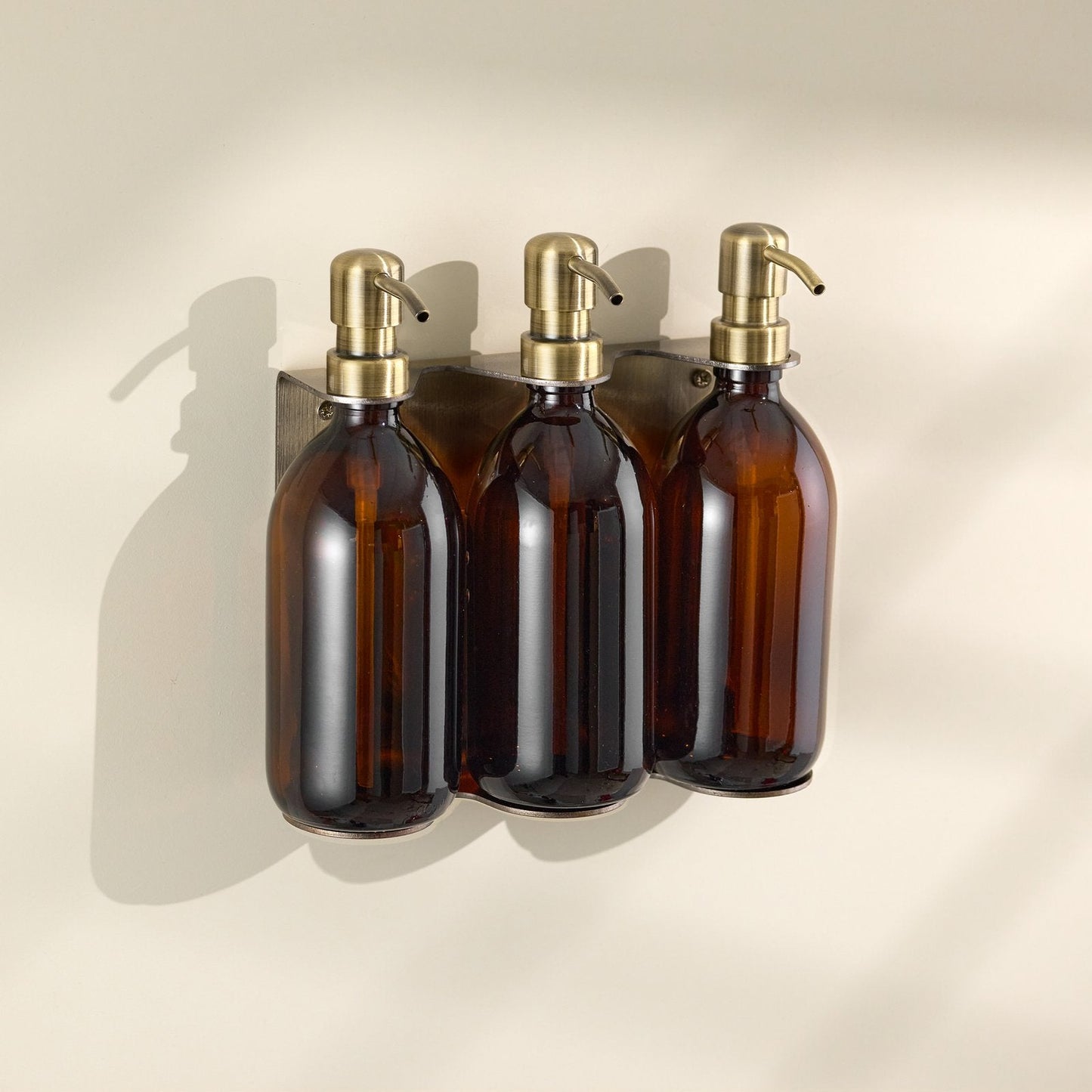Gold Triple Wall Mounted Soap Dispenser