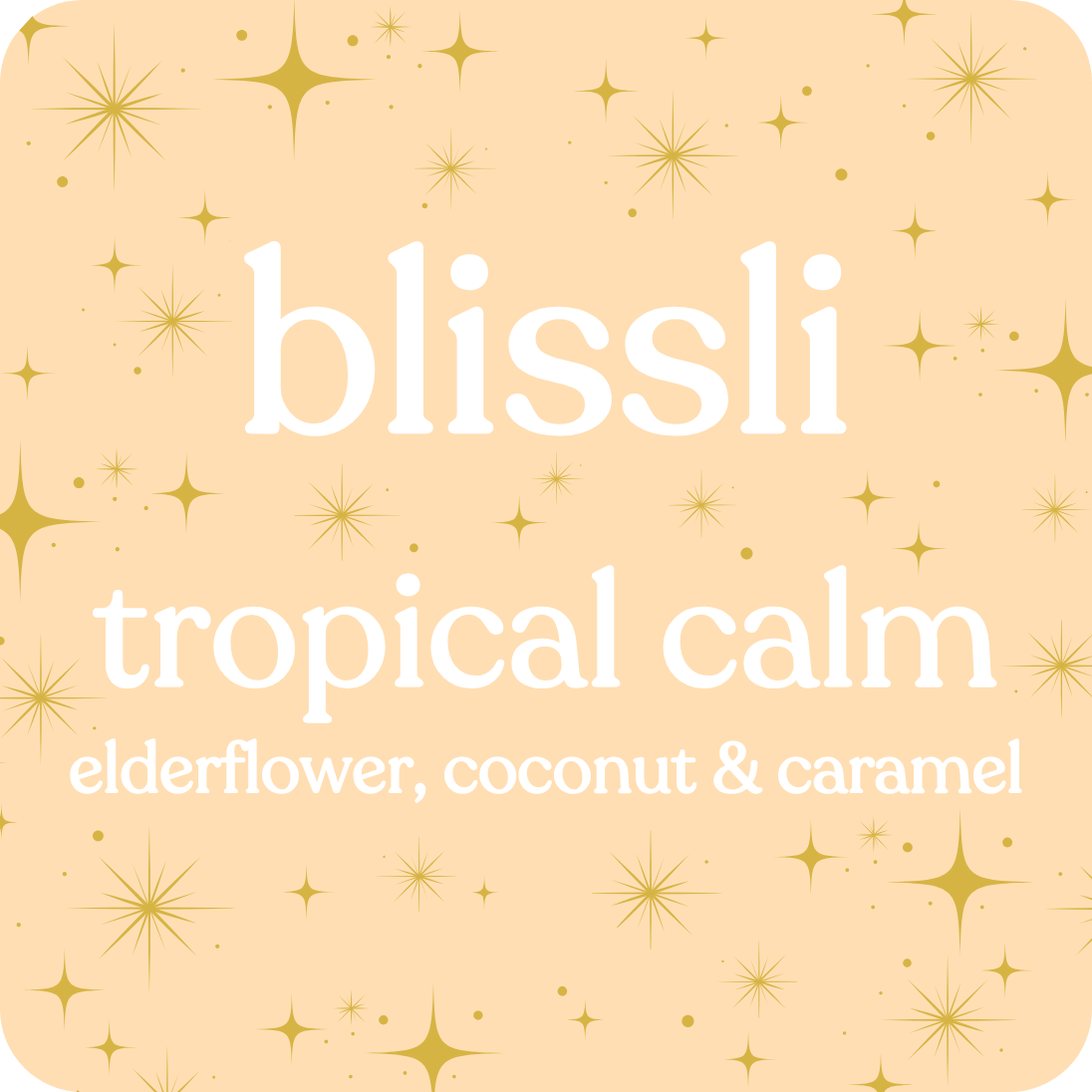 tropical calm – elderflower, coconut & caramel 220g soy candle
