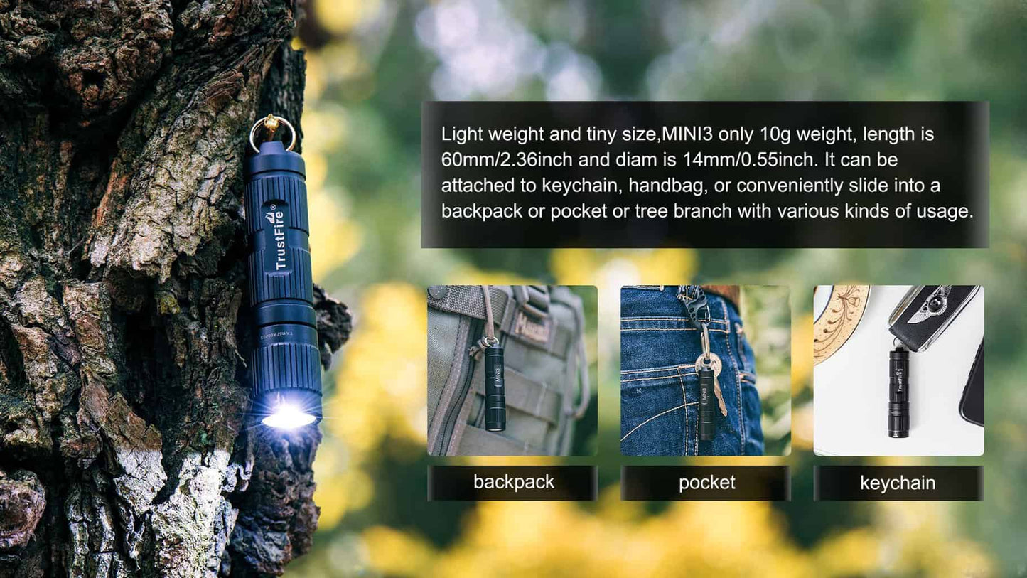 TrustFire MINI3 EDC Flashlight  350 Lumens