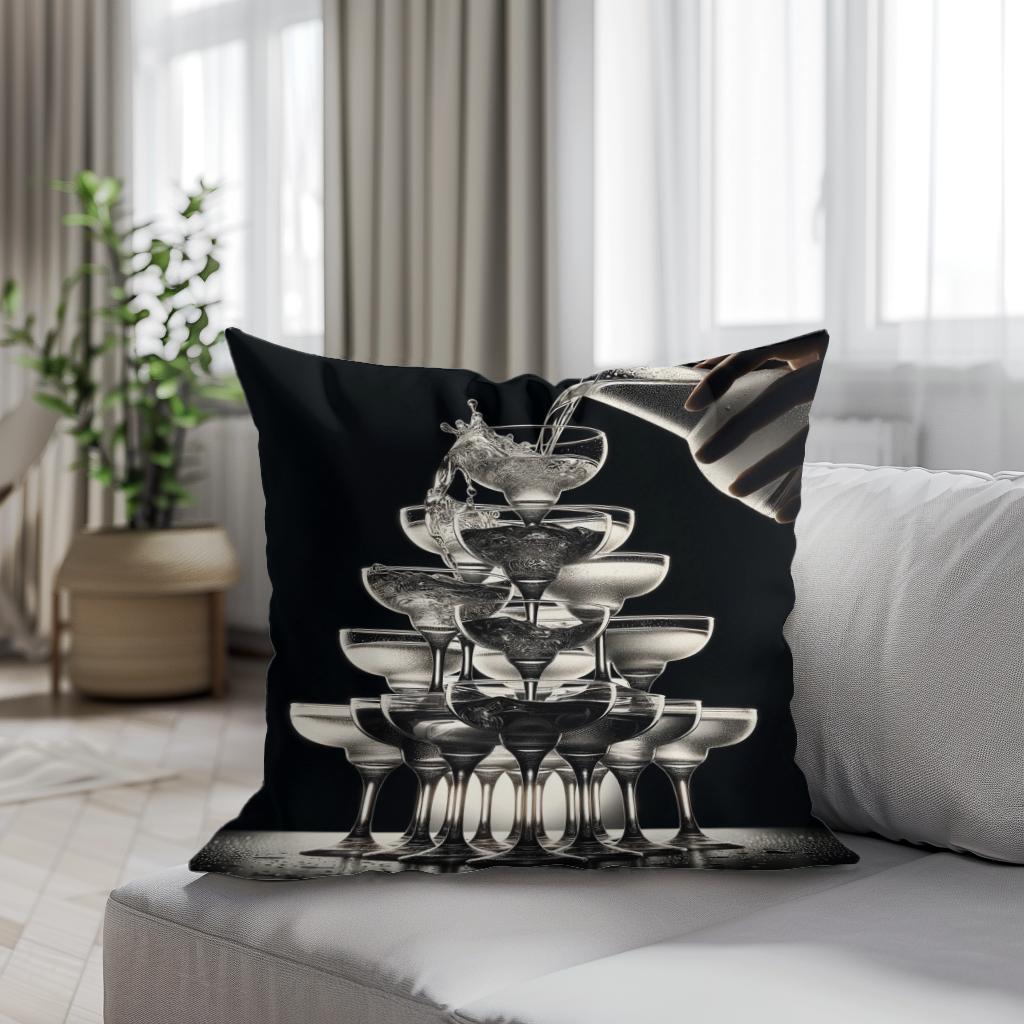 Elegance in Overflow Cotton Cushion
