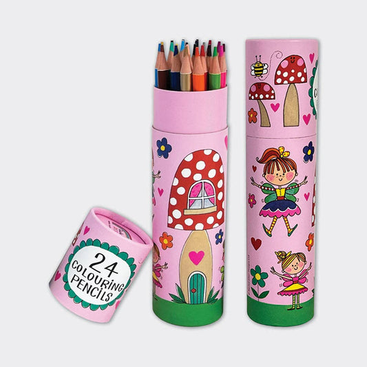 Tube of 24 Colouring Pencils - Fairytale Garden