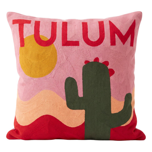 Tulum Needlepoint Pillow