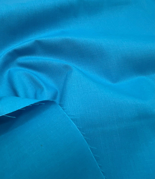 Turq Plain Polycotton 105 GSM 80/20 44 Inch Non Stretch