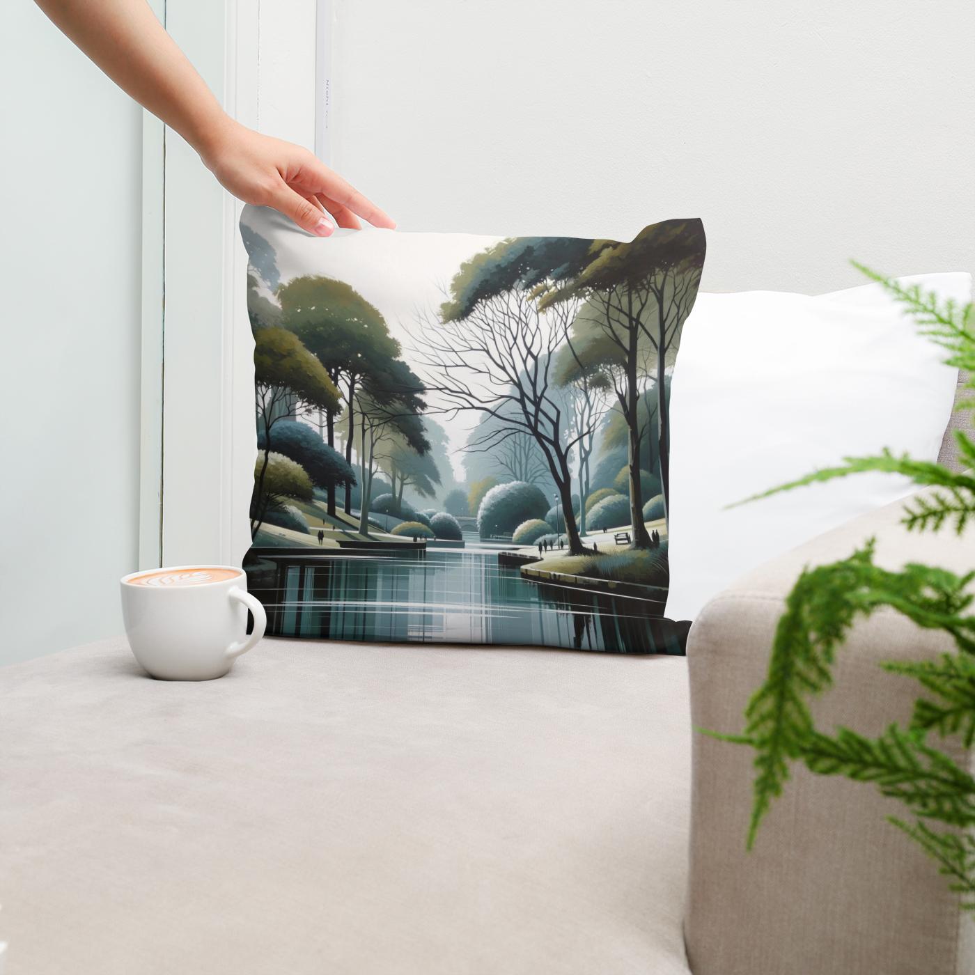 Newcastle Jesmond Dene Minimalist Calm Cotton Cushion