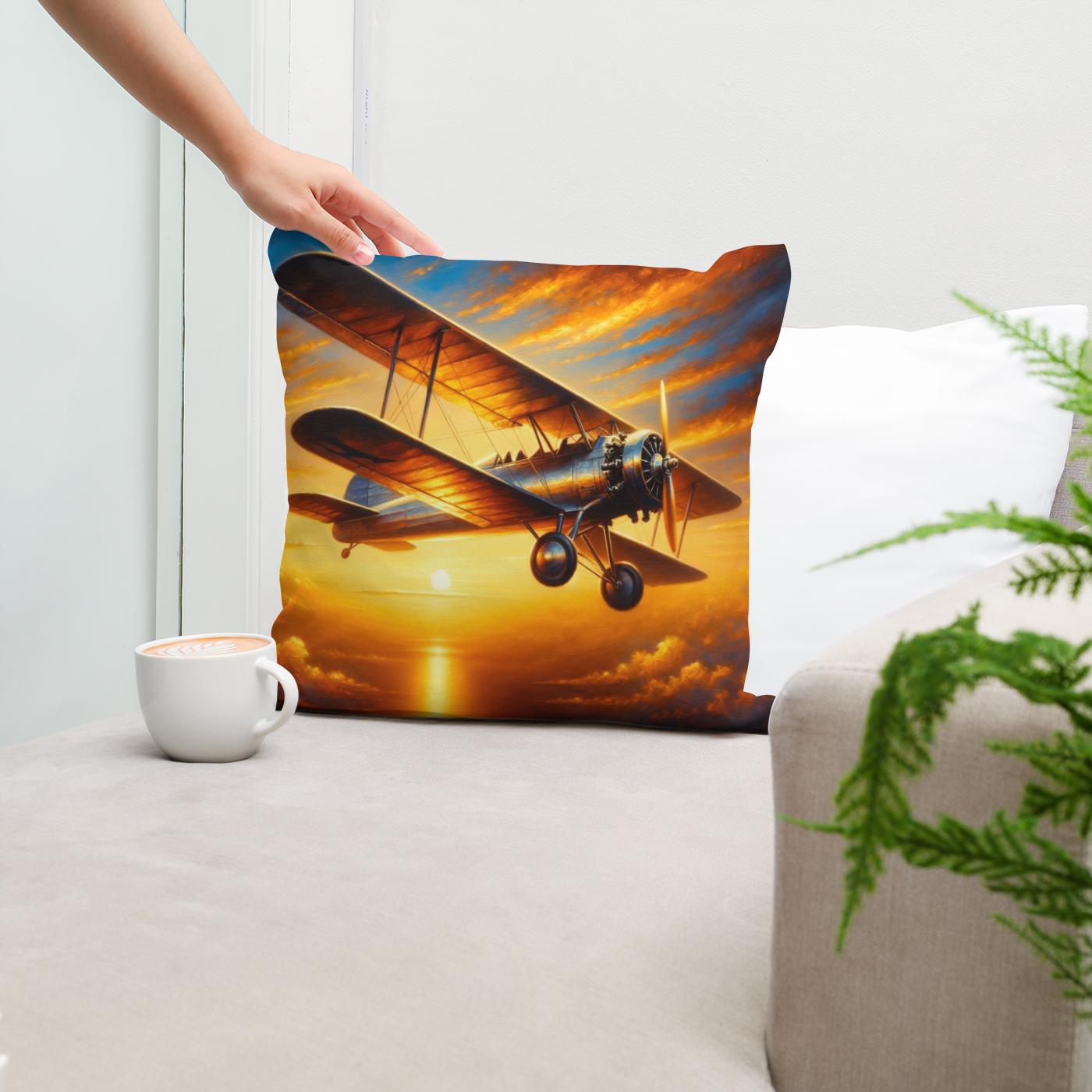 Sunset Flight Cotton Cushion