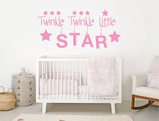 Twinkle Twinkle Nursery Wall Sticker Quote