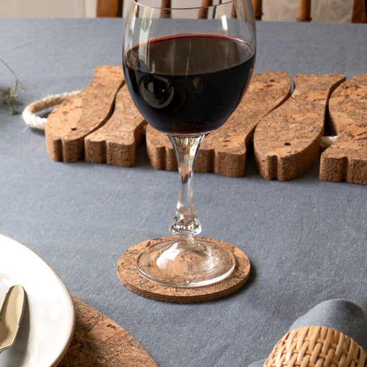 Cork Coasters | Twist Black | Round