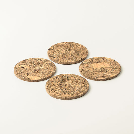 Cork Coasters | Twist Black | Round