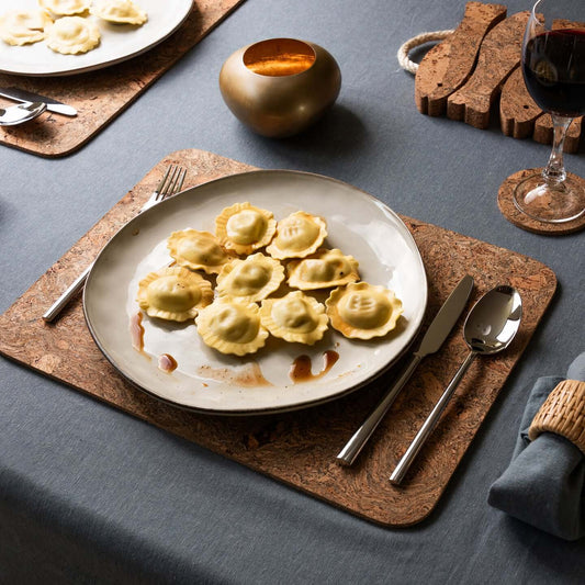 Cork Placemats | Twist Black | Rectangular 40x30cm