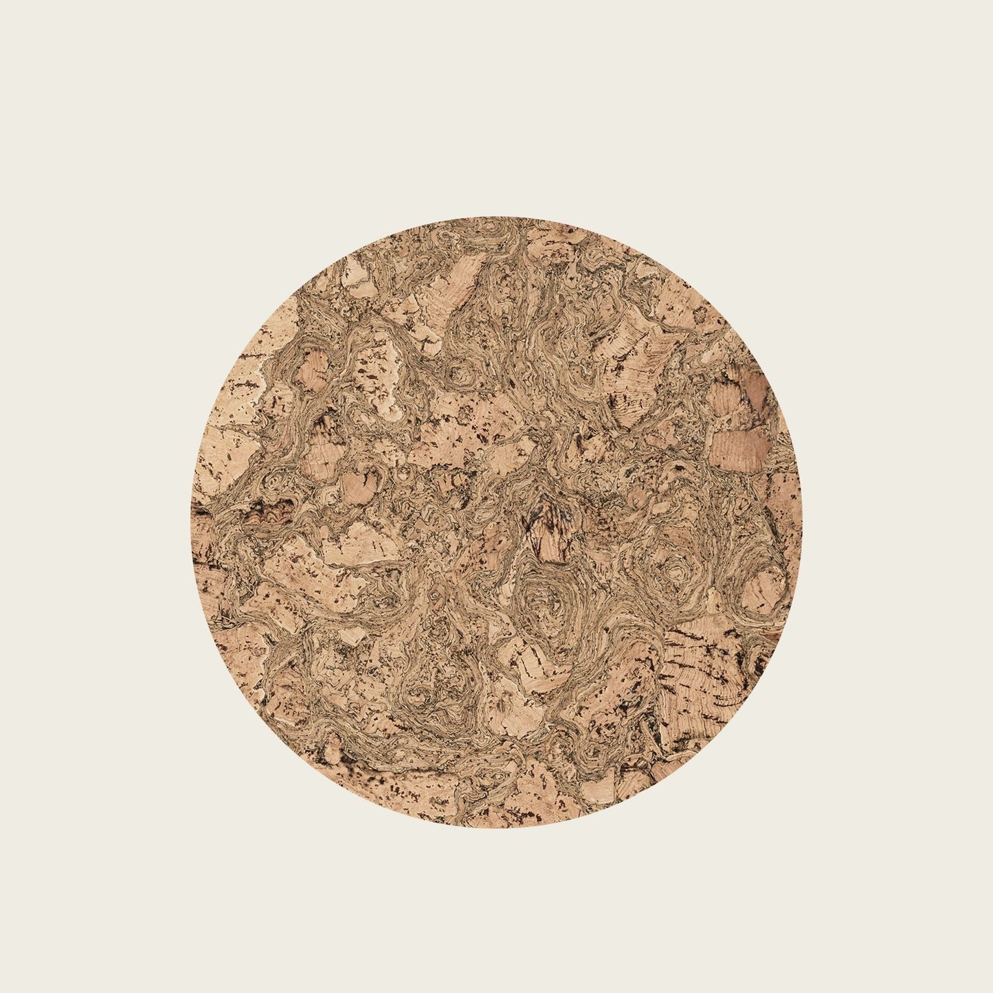 Cork Placemats | Twist Black | Round